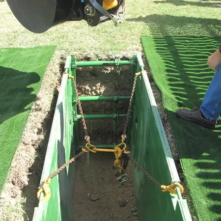 grave shoring in grave
