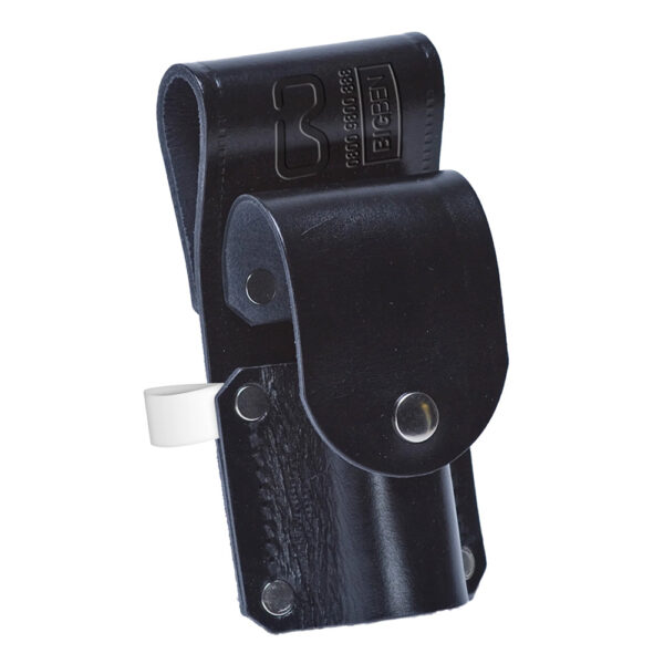 Hammer Holder with Snap Cover and Anchor Point Black Leather